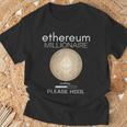 イーサリアム ミリオネール ローディング プリー・ホドル ファニー Eth 20 コイン Tシャツ 高齢者への贈り物