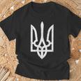 ウクライナのトライズブのシンボル ウクライナのトライデント Tシャツ 高齢者への贈り物