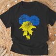 ウクライナ国旗 ひまわり ヴィンテージ ウクライナ支援 ウクライナ Tシャツ 高齢者への贈り物