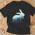 ウサギ バニー 野ウサギ 動物 野生 芸術的 グラフィック 自然 Tシャツ 高齢者への贈り物