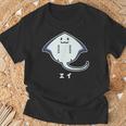 エイ エイの裏側 顔 笑顔 魚類 シンプル 簡単 かわいい おもしろ イラスト エイ好き Tシャツ 高齢者への贈り物