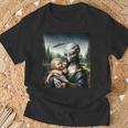 エイリアンホールディングヒューマンベイビーufo地球外接触tシャツ Tシャツ 高齢者への贈り物