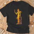 エジプトの女神バステトの彩色画 Tシャツ 高齢者への贈り物
