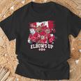 エルボーアップ カナダ カナディアン ビーバー ヘラジカ ホッケーチーム メープルリーフ Tシャツ 高齢者への贈り物