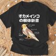 オカメインコの解体新書 インコ好き かわいい 鳥ジョーク 鳥好き インコの飼い主 いんこの飼い主 インコ Tシャツ 高齢者への贈り物