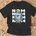 オーシャンキング シャーク ハングリーシャーク キング Eat Now Nom Tシャツ 高齢者への贈り物