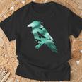 オーディンブラックカラスギフトバイキングレイヴンシルエット Tシャツ 高齢者への贈り物