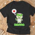 カッパくん『ハート』河童【どうぶつフレンズ】妖怪 ゆるくて かわいい キャラクター イラスト Tシャツ 高齢者への贈り物