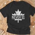 カナダ Never 51 Never 51Sttate カナダ カナダ 国旗 Tシャツ 高齢者への贈り物