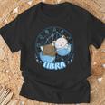 カワイイ猫占星術 星座天秤座 Tシャツ 高齢者への贈り物
