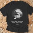カール・マルクス 名言 哲学者の哲学 賢いマルクス主義ストイック Tシャツ 高齢者への贈り物