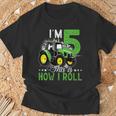 キッズ I Am 5 This Is How I Roll One Years Old Tractor 5歳の誕生日 Tシャツ 高齢者への贈り物