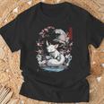 キツネ 妖怪 白狐 幽霊 浮世絵 ヴィンテージ Tシャツ 高齢者への贈り物