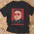 キム・ジョンウン、ファニー・ロケットマン・パロディ・ロックンロール Tシャツ 高齢者への贈り物