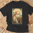 キャットタロットカード、サンタロットカード、アールヌーボーtシャツ Tシャツ 高齢者への贈り物
