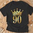クラウン ナンバー90 ヴィンテージゴールデンイエロー 90歳の誕生日 Tシャツ 高齢者への贈り物