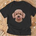 クリーム トイプードル 犬 いぬ 顔 Tシャツ 高齢者への贈り物