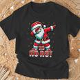 クールなサンタクロースダブダンシング クリスマス 面白いクリスマスダビング Tシャツ 高齢者への贈り物