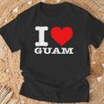グアム I Heart Guam I Love Guam Tシャツ 高齢者への贈り物