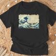 グレートウェーブ 葛飾北斎 名物 ヴィンテージアート おしゃれ Tシャツ 高齢者への贈り物