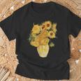 ゴッホ ひまわり 美的アート 鍬 絵画 グラフィック Tシャツ 高齢者への贈り物