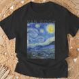 ゴッホ星月夜 Tシャツ 高齢者への贈り物