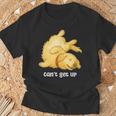 ゴールデンレトリバー ゴールデン 犬 Can't Get Up かわいい やる気スイッチ故障中 水彩 おもしろ 犬好き Tシャツ 高齢者への贈り物