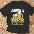 サウナとビールサウナ ウェルネスサウナ Tシャツ 高齢者への贈り物