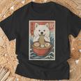 サモエド 食べる ラーメン カワイイ アニメ 犬好き Tシャツ 高齢者への贈り物