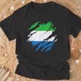 シエラレオネの国旗シエラレオネ Tシャツ 高齢者への贈り物