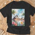 シドニーオペラハウスと南国の自然 Tシャツ 高齢者への贈り物