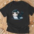 シャチの猫 コスチューム Tシャツ 高齢者への贈り物