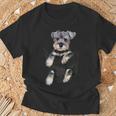 シュナウザー犬のポケットパピーギフト Tシャツ 高齢者への贈り物