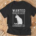 シュレディンガーの猫 指名手配の猫 死んで生きている 物理学 物理学者 Tシャツ 高齢者への贈り物