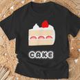 ショートケーキ『スイーツ ポップ』苺 イチゴのケーキ お菓子 おやつ 面白い かわいい Tシャツ 高齢者への贈り物