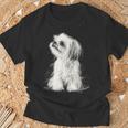 シーズー 犬 グラフィック ペット イラスト シーズー Tシャツ 高齢者への贈り物