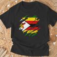 ジンバブエの旗ジンバブエ Tシャツ 高齢者への贈り物