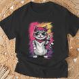 ストリートスタイル 猫 グラフィティ アート ストリートアート Tシャツ 高齢者への贈り物