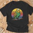 セキセイインコ レトロ セキセイインコ Tシャツ 高齢者への贈り物