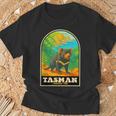 タスマン国立公園 ヴィンテージ タスマニアデビルアート Tシャツ 高齢者への贈り物