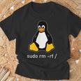 タックスlinuxペンギン-Sudorm-Rfコンピューターサイエンスコンピューター Tux Linux Tシャツ 高齢者への贈り物