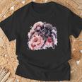 タランチュラ フローラル アートワーク アニマルアート 野生動物 タランチュラ 恋人 Tシャツ 高齢者への贈り物