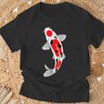 タンチョウサンケ 赤・白・黒鯉 Tシャツ 高齢者への贈り物
