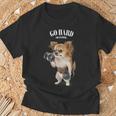 チワワ 犬の筋肉トレーニング ダンベル付き フィットネスジム Tシャツ 高齢者への贈り物