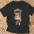 チワワ犬 ムエタイ キックボクシングチャンピオン Tシャツ 高齢者への贈り物