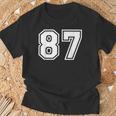 チームジャージーナンバー87 スポーツギフト Tシャツ 高齢者への贈り物