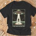テイク・ミー・ウィズ・ユー エイリアン Ufo クローズエンカウンター ロズウェル エリア51 長袖tシャツ Tシャツ 高齢者への贈り物