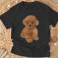 トイプードル 犬種 ミニプードル 子犬 Tシャツ 高齢者への贈り物