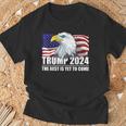 トランプ 2024年 イーグル アメリカ国旗 ドナルド・トランプ選挙 2024年 Tシャツ 高齢者への贈り物