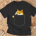ドージコインシャツフェイクポケットシャツドージコイントゥザムーン Tシャツ 高齢者への贈り物